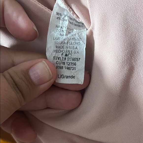 Blue Blush Soft Pink V-Neck Bodysuit - Picture 3 of 5